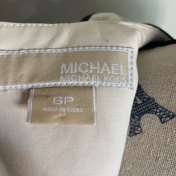 Michael Kors Collection Sheath Dress with Black Trim - Size 8P - Picture 6 of 12